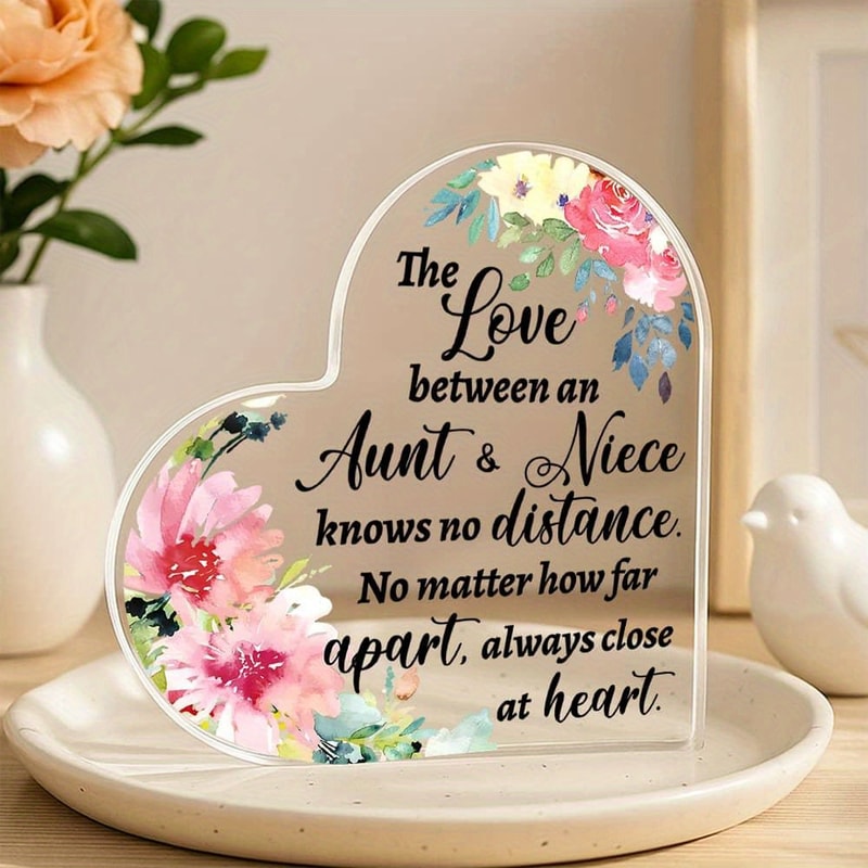 Boho Farmhouse Aunt & Niece Love Sign, Perfect Decor for Bedroom, Living Room or Office. Ideal Gift Idea