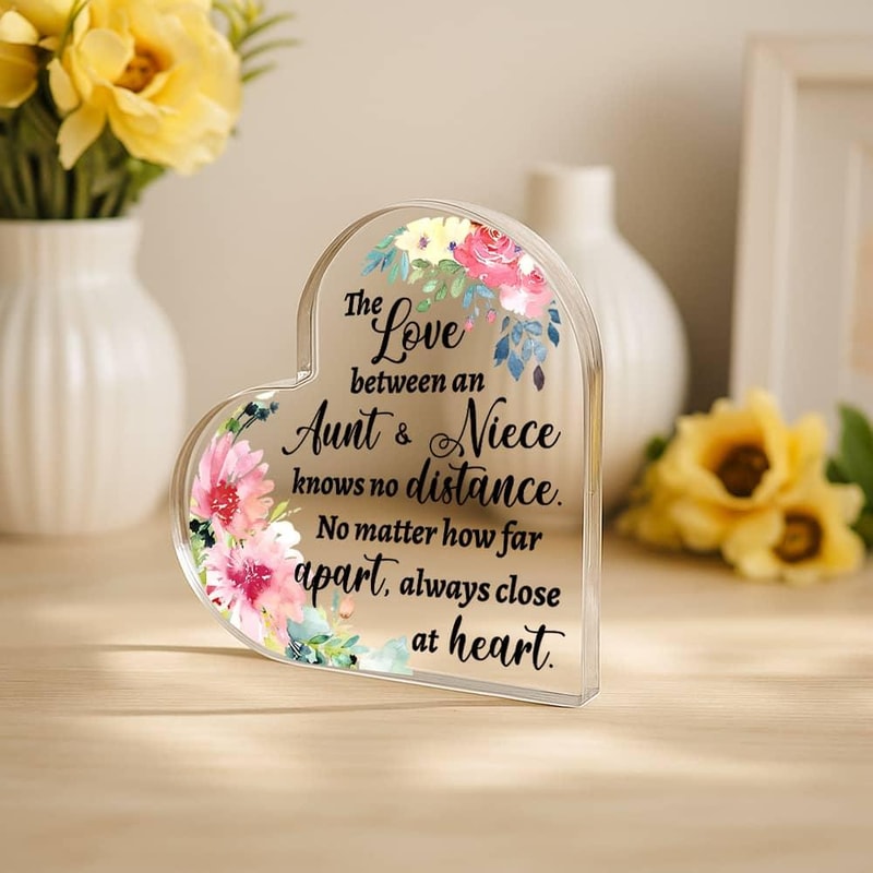 Boho Farmhouse Aunt & Niece Love Sign, Perfect Decor for Bedroom, Living Room or Office. Ideal Gift Idea