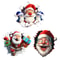 Winter Holiday Peel and Stick Funny Christmas Cartoon Decals, Home Decor Stickers