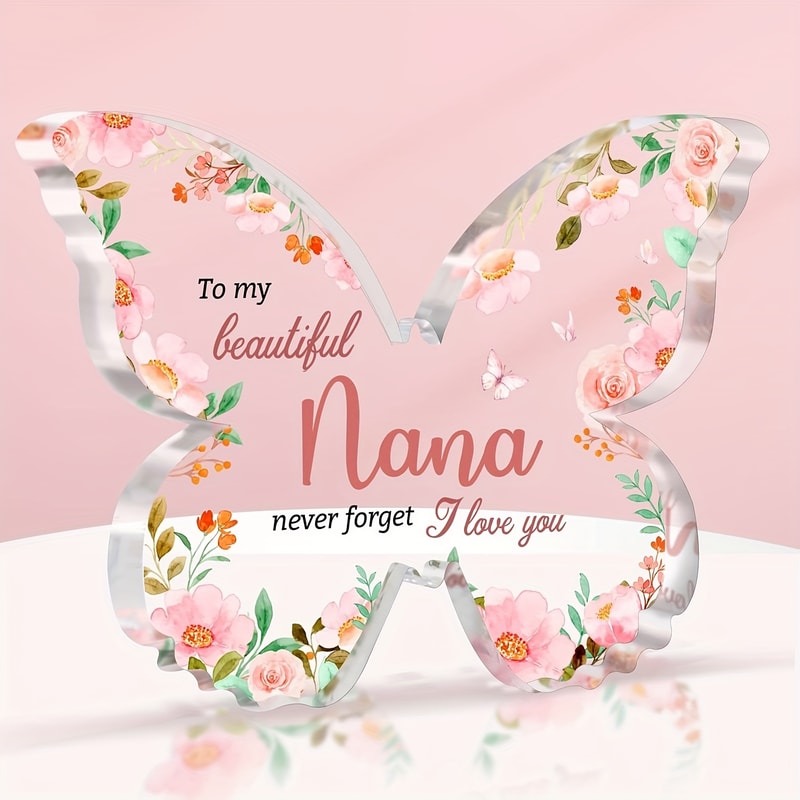 Decorative Plaque Butterfly, Appreciative Gifts for Nana, Special Gift Plaque