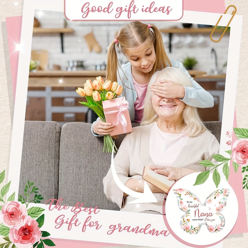 Decorative Plaque Butterfly, Appreciative Gifts for Nana, Special Gift Plaque