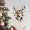 Removable Wall Decal Vinyl Christmas Wall Stickers Santa Claus Reindeer Holiday Decor For Home Livi