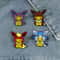 Set of Creative Pikachu Cos Eevee Enamel Pins, Metal Badge Backpack Accessories