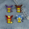 Set of Creative Pikachu Cos Eevee Enamel Pins, Metal Badge Backpack Accessories