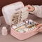 High-End PU Leather Makeup Bag with Multi-Layer Design, Large Capacity, Waterproof and Portable
