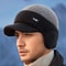 Windproof Winter Thermal Knit Baseball Cap, Warm Hat with Ear Flap, Fleece Block for Men and Women, Outdoor Sports Therm