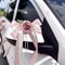 European And American Retro Car Rearview Mirror Bow Decoration Color Fleet Flower Wedding Chair Bac 2