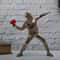 Flower Thrower Statue Bomber Banksy Sculptures, Collectible Figurine Desk Home Decoration