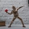 Flower Thrower Statue Bomber Banksy Sculptures, Collectible Figurine Desk Home Decoration