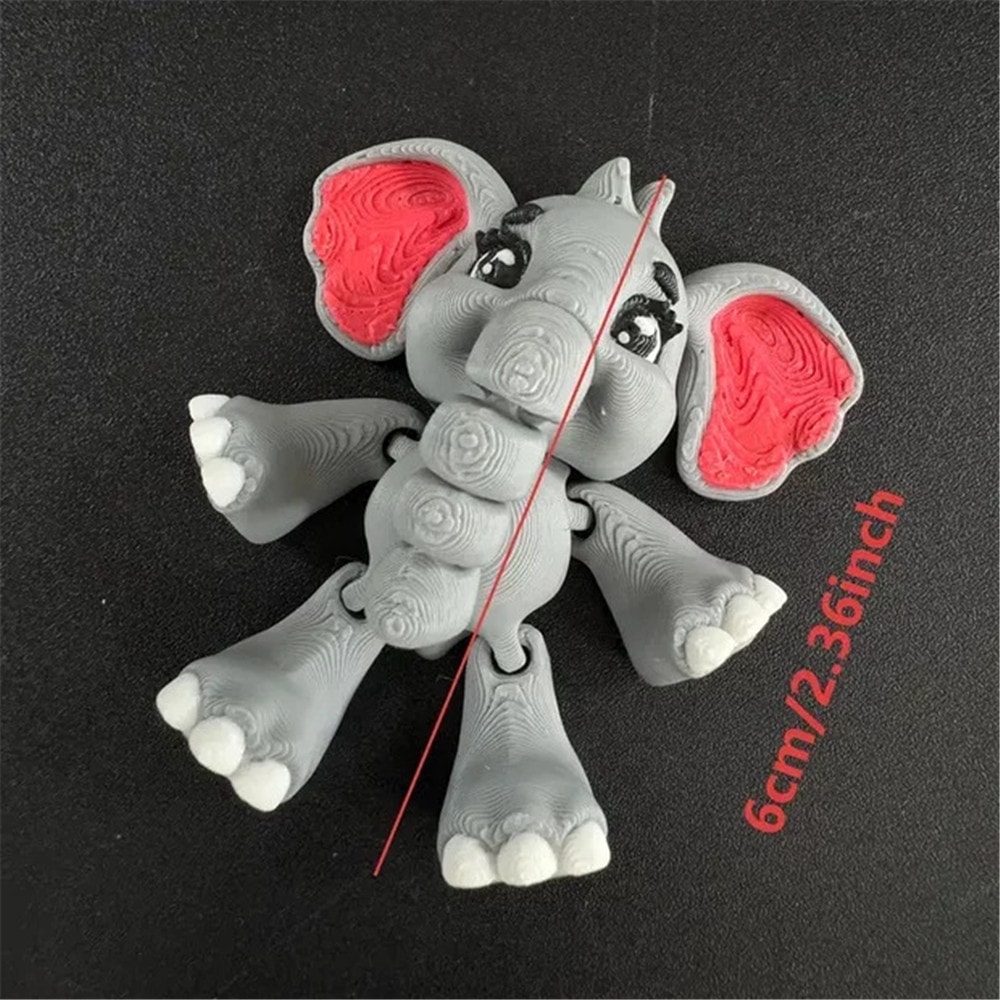 Home Decoration Accessories Desk Figurines Movable Elephant Gift