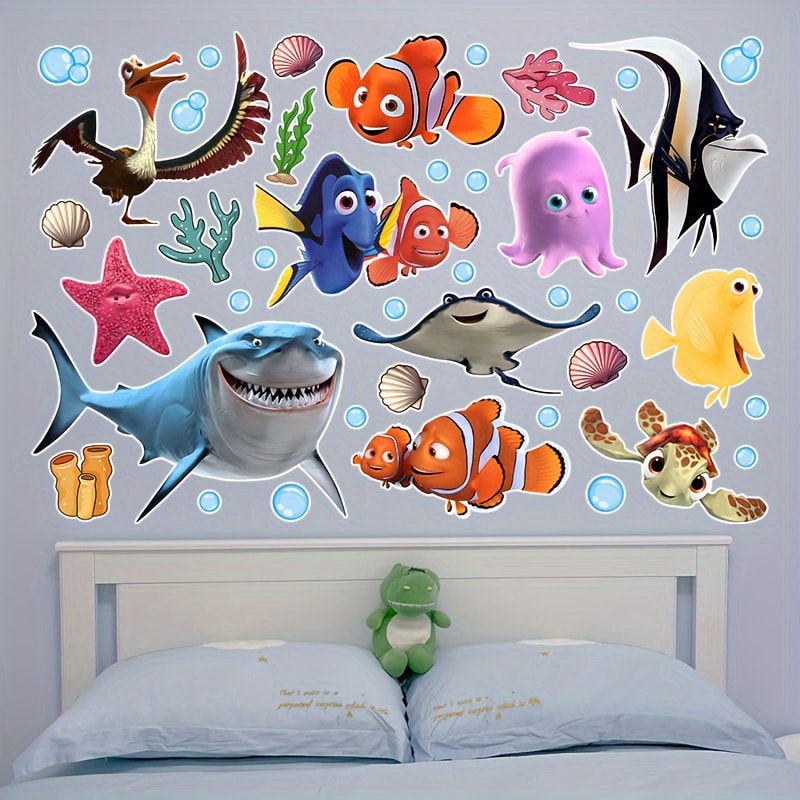 Personalized Self-Adhesive Finding Nemo Wall Sticker for Bedroom, Living Room, and Window Decoration