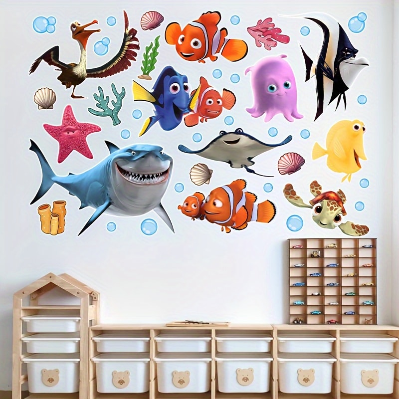 Personalized Self-Adhesive Finding Nemo Wall Sticker for Bedroom, Living Room, and Window Decoration