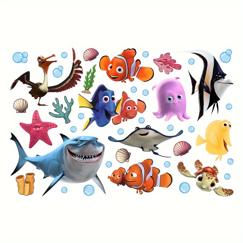 Personalized Self-Adhesive Finding Nemo Wall Sticker for Bedroom, Living Room, and Window Decoration