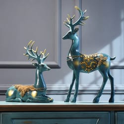 modern resin deer head statue for nordic home decor and art lovers