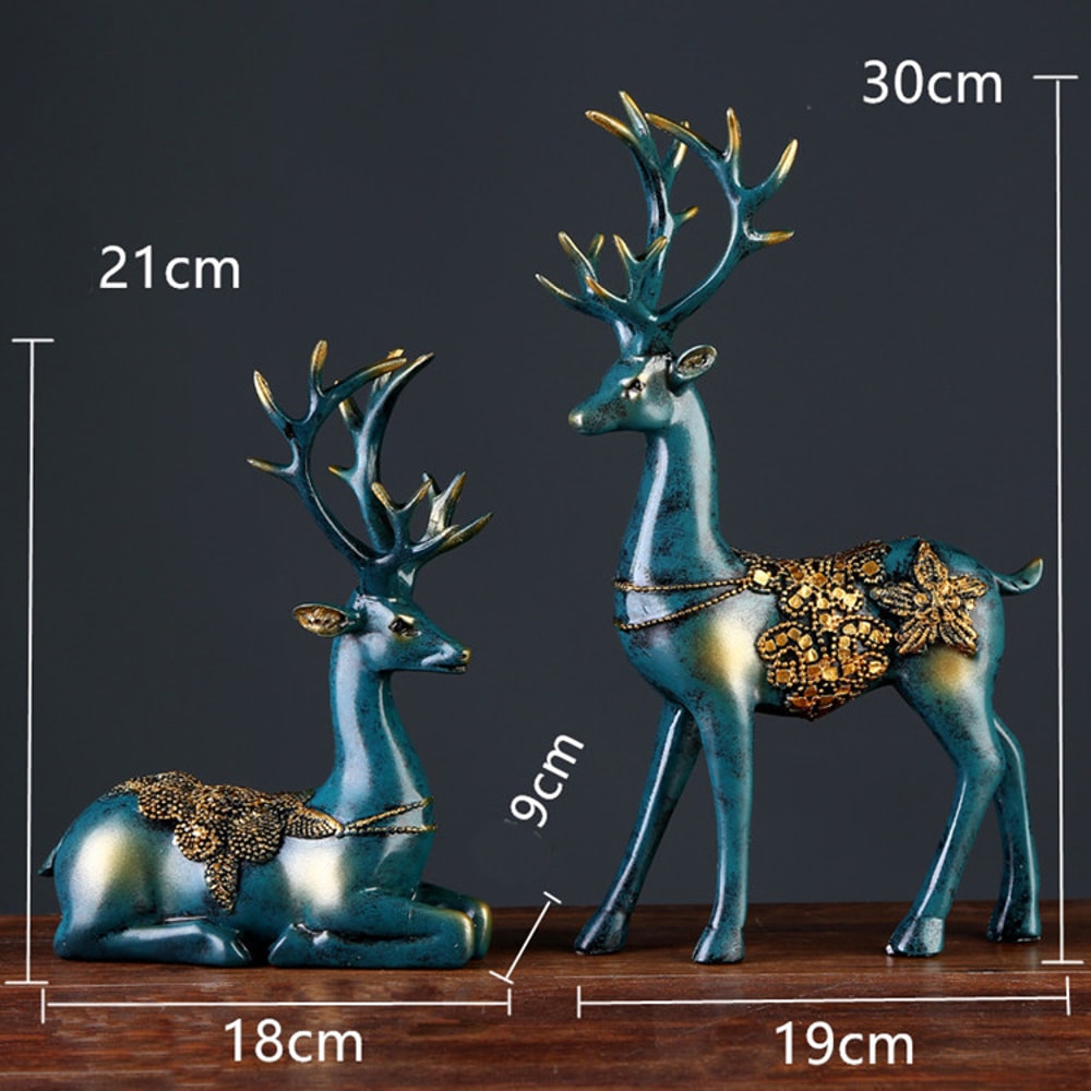 Modern Resin Deer Head Statue for Nordic Home Decor and Art Lovers