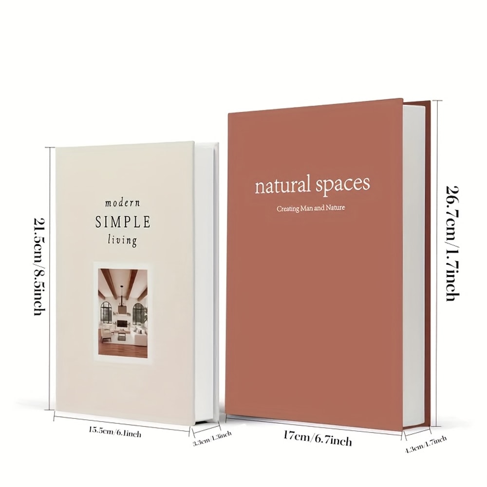Decorative Faux Books, Stackable and Modern Minimalist Style for Home DecoR