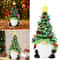 Holiday Christmas Decor Accessory, Lighted Tree Ornament, Christmas Gnome Tabletop Decoration for Indoor Home Parties