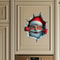 Christmas Sticker With Breaking Wall Effect Removable Santa Claus Wall Decal For DamageFree Instal 0