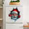 Christmas Sticker With Breaking Wall Effect Removable Santa Claus Wall Decal For DamageFree Instal 2
