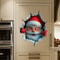 Christmas Sticker With Breaking Wall Effect Removable Santa Claus Wall Decal For DamageFree Instal 6