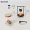 Decorative Mini Campfire and Teapot Statue, Desktop Photo Props for Christmas Gifts