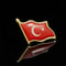 Retro Turkey National Flag Enamel Pin, Lapel Badge for Scarfs, Clothes, and Bags