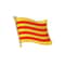 Spain Provincial Nationalities Region Brooch, Catalonia Flag Lapel Pins, Metal Enamel Crystal Badge
