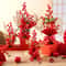 Get Rich Chinese Artificial Flowers Red Berry Branch Wedding Pots Tabletop Decoration 0