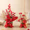 Get Rich Chinese Artificial Flowers Red Berry Branch Wedding Pots Tabletop Decoration 4
