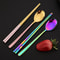 Korean Steel Cutlery Set, Sushi Sticks, Dinner Spoons, and Dessert Spoon Flatware Set