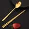 Korean Steel Cutlery Set, Sushi Sticks, Dinner Spoons, and Dessert Spoon Flatware Set