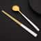 Korean Steel Cutlery Set, Sushi Sticks, Dinner Spoons, and Dessert Spoon Flatware Set