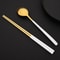 Korean Steel Cutlery Set, Sushi Sticks, Dinner Spoons, and Dessert Spoon Flatware Set