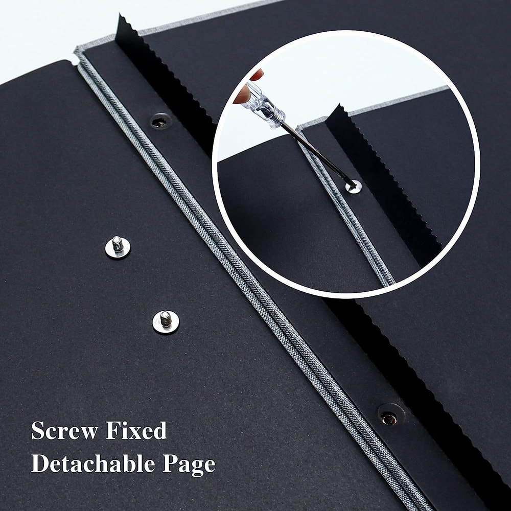 Self Adhesive Photo Storage Album, Solid Color Large Pages for Weddings & Anniversaries