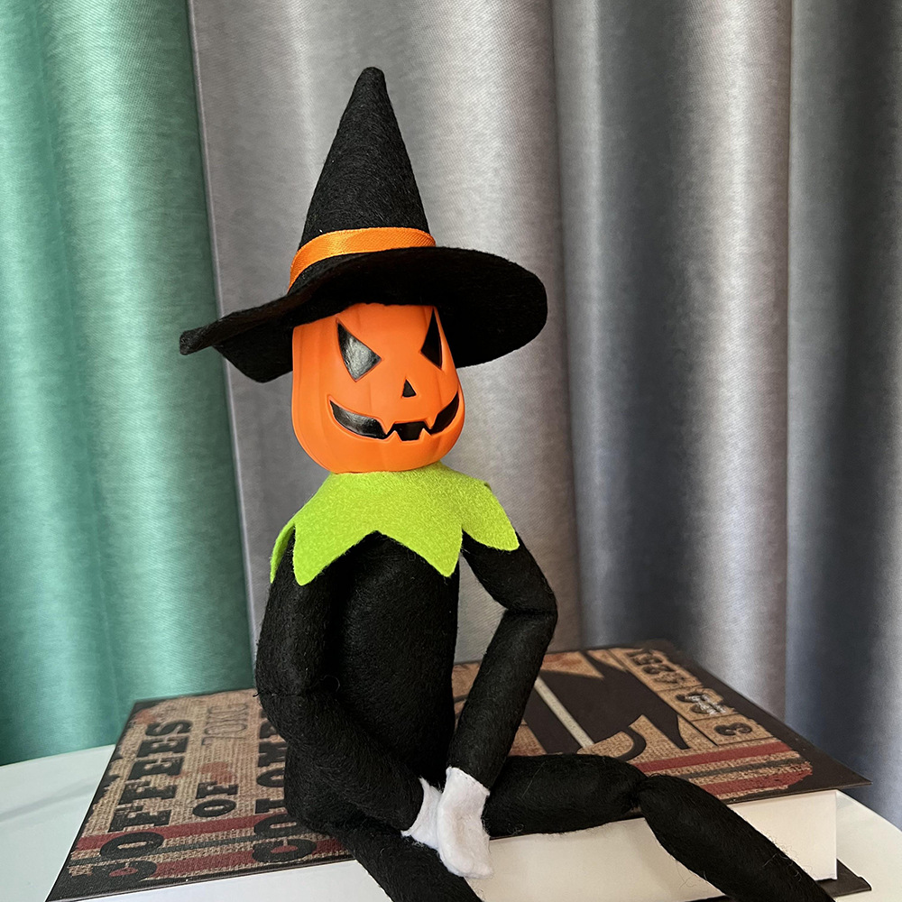 Halloween Elf Doll Pumpkin Ornament For Home Desk Decoration Accessories 2