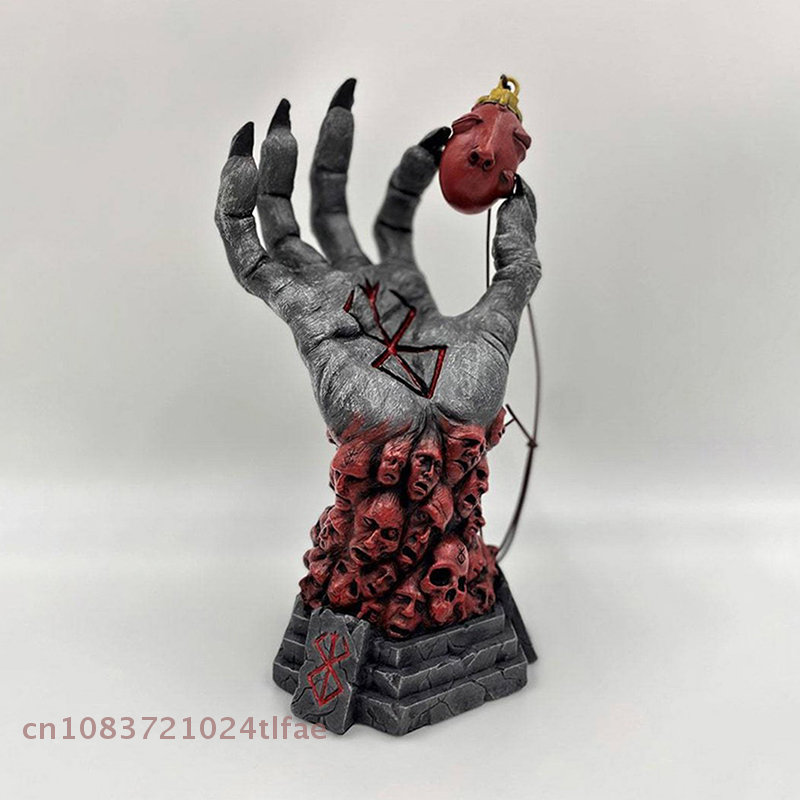 Crazy God Death Resin Craft Statue Devils Right Hand Rampage Skull Rune Home Decor 1