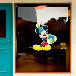 mickey mouse stickers gift box, decorative stickers for windows, mirrors, porches, and walls