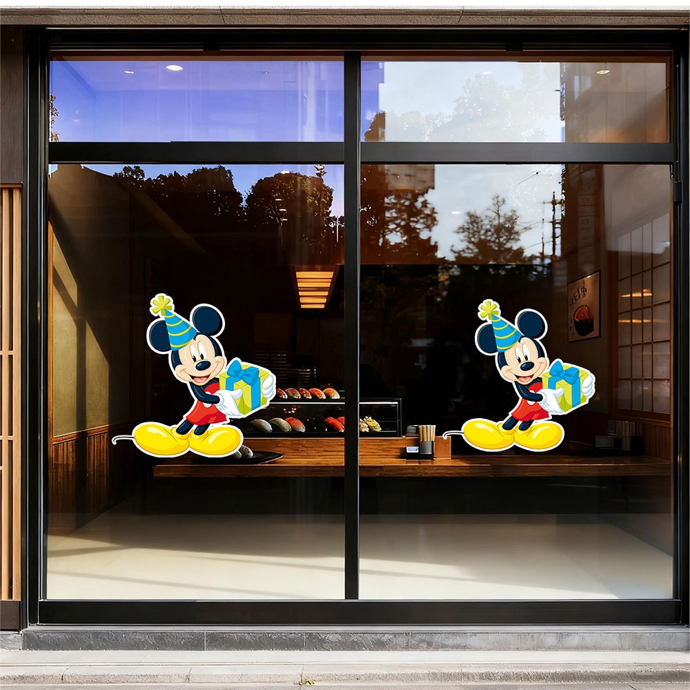 Mickey Mouse Stickers Gift Box, Decorative Stickers for Windows, Mirrors, Porches, and Walls