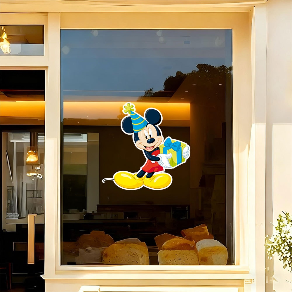 Mickey Mouse Stickers Gift Box, Decorative Stickers for Windows, Mirrors, Porches, and Walls