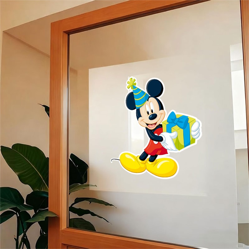 Mickey Mouse Stickers Gift Box, Decorative Stickers for Windows, Mirrors, Porches, and Walls