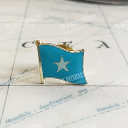 crystal epoxy metal enamel badge, somalia national flag brooch gift