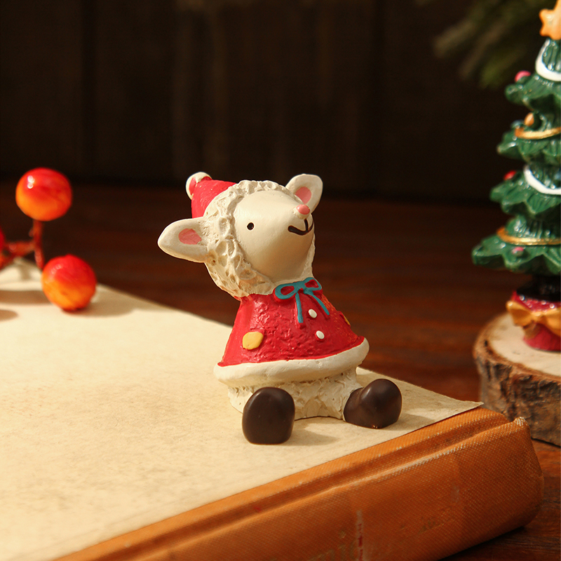 Festive Little Houses, Resin Christmas Lambs and Tree Home Decorations