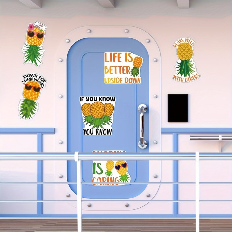 Swingers Swinging Lifestyle Magnets, Upside Down Pineapple Cruise Ship Door Decorations