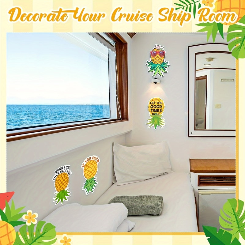 Swingers Swinging Lifestyle Magnets, Upside Down Pineapple Cruise Ship Door Decorations