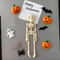 Funny Halloween Gift Magnetic Poseable Skull Fridge Magnet with Movable Joints, Cute Kitchen Decor