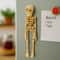 Funny Halloween Gift Magnetic Poseable Skull Fridge Magnet with Movable Joints, Cute Kitchen Decor
