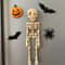 Funny Halloween Gift Magnetic Poseable Skull Fridge Magnet with Movable Joints, Cute Kitchen Decor