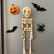 Funny Halloween Gift Magnetic Poseable Skull Fridge Magnet with Movable Joints, Cute Kitchen Decor