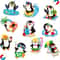 Durable Rubber Magnetic Stickers for Fridge, Cute Penguin Designs with Beach & Pool Themes
