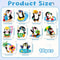 Durable Rubber Magnetic Stickers for Fridge, Cute Penguin Designs with Beach & Pool Themes